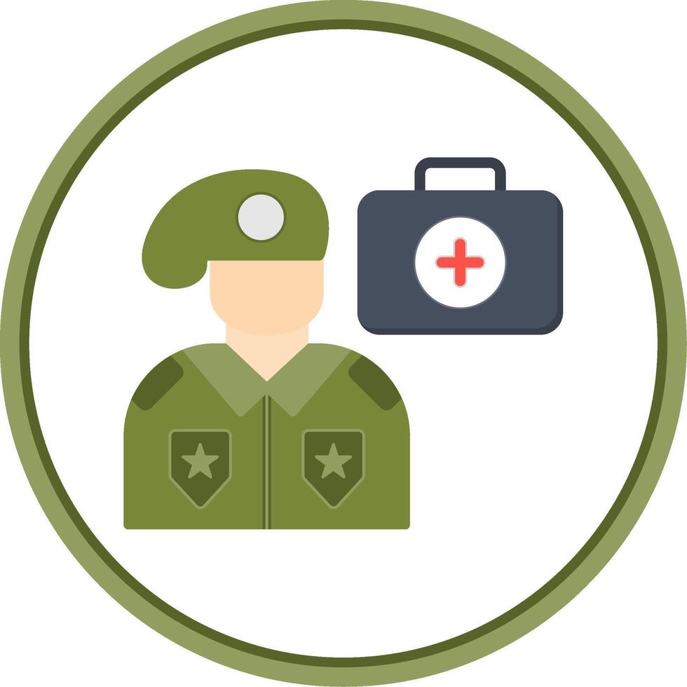 Medic Flat Circle Icon vector