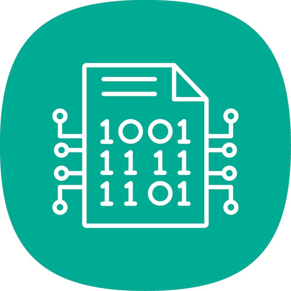 Encryption Data Line Curve Icon Design vector