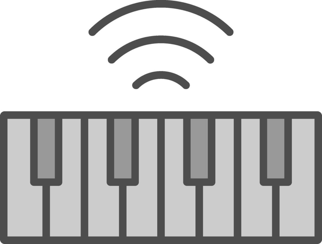 Keyboard Line Filled Greyscale Icon Design vector