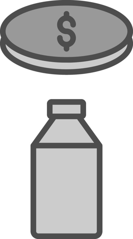 Coin Collecting Line Filled Greyscale Icon Design vector