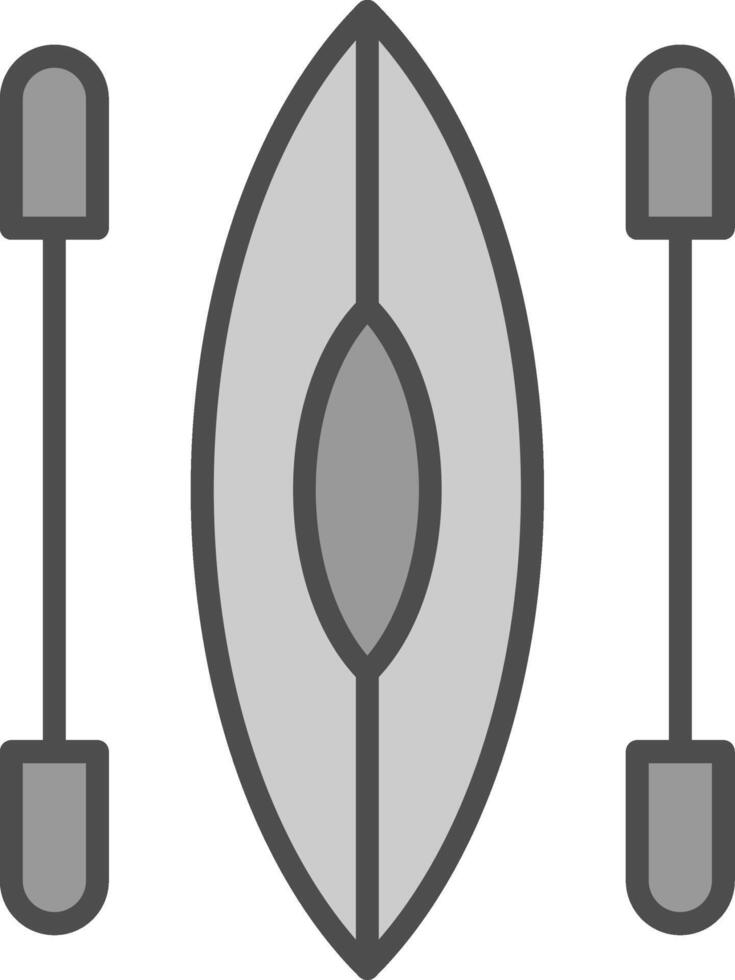 Kayak Line Filled Greyscale Icon Design vector