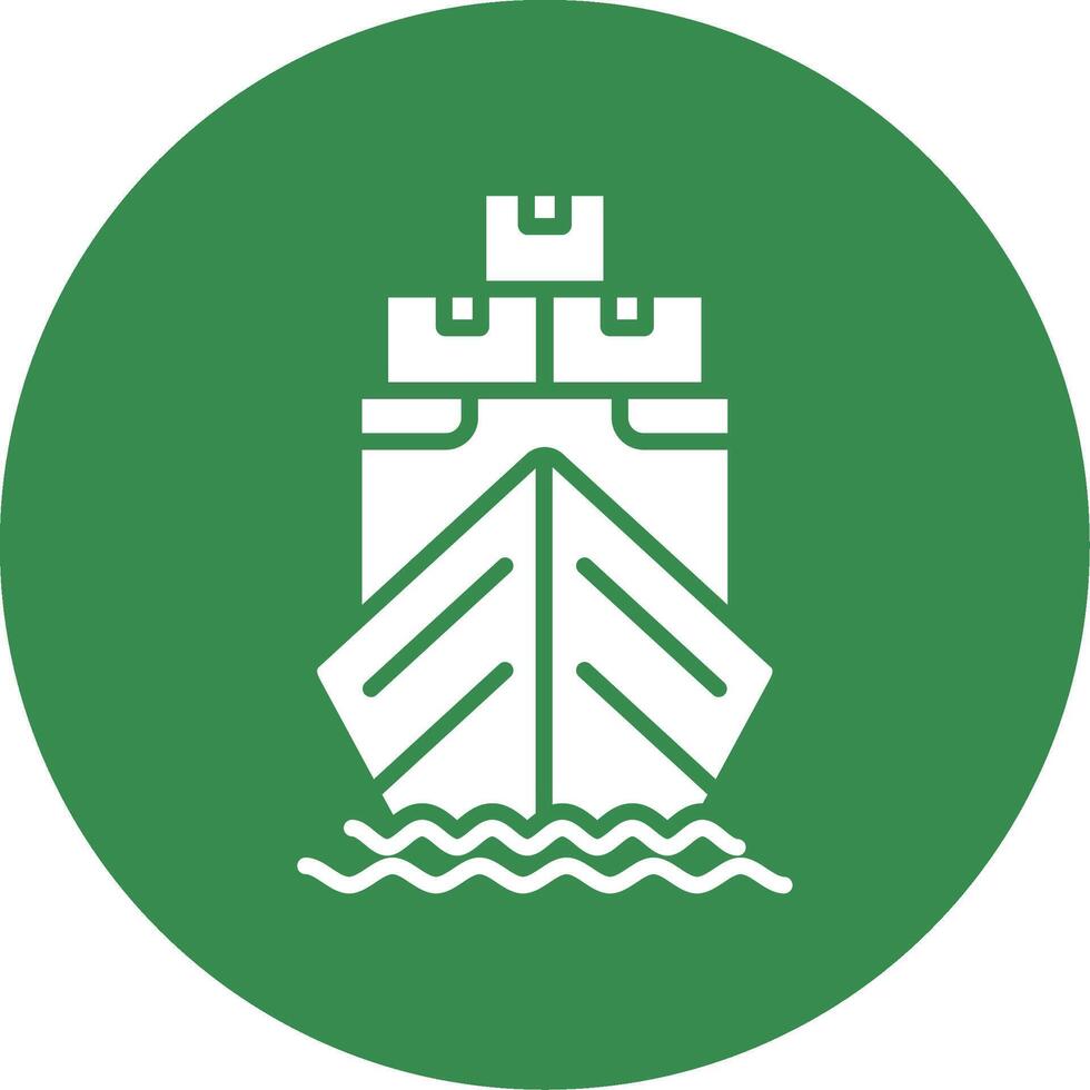Yacht Multi Color Circle Icon vector