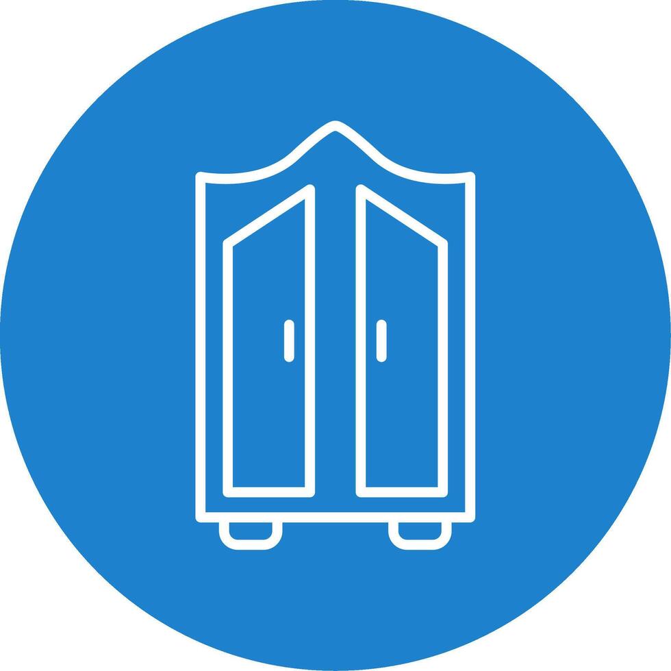 Wardrobe Multi Color Circle Icon vector