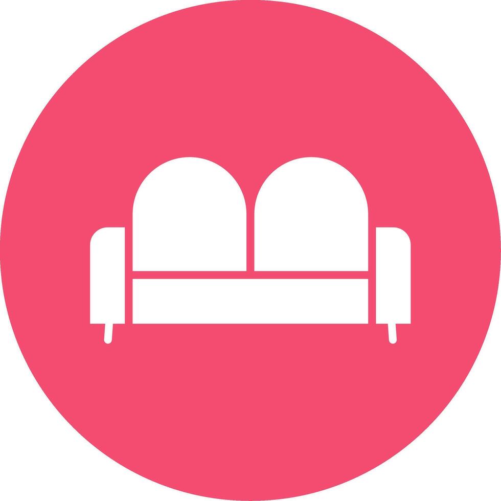 Sofa Bed Multi Color Circle Icon vector