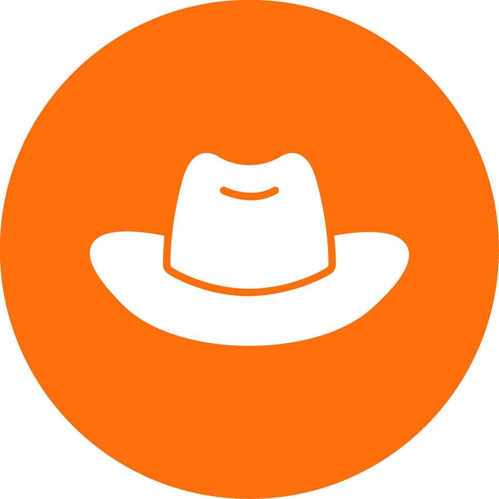 Cowboy Hat Multi Color Circle Icon vector