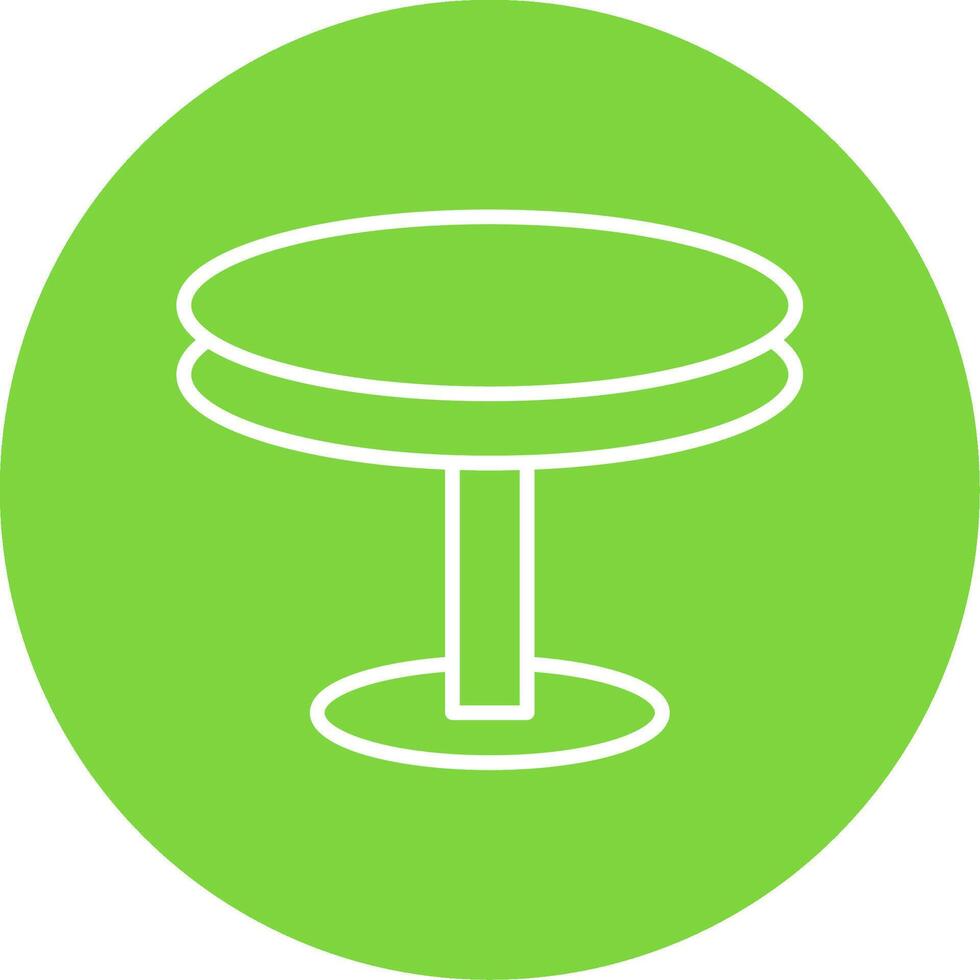 Round Table Multi Color Circle Icon vector