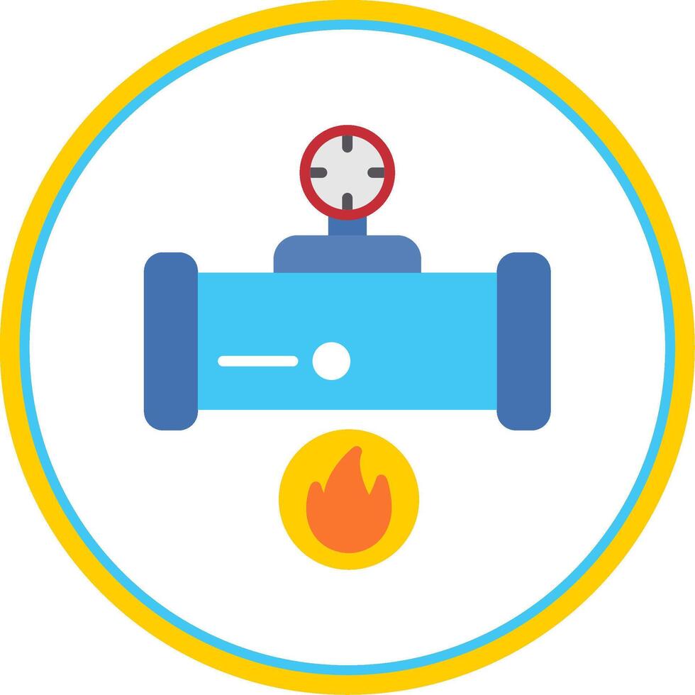 Gas Flat Circle Icon vector