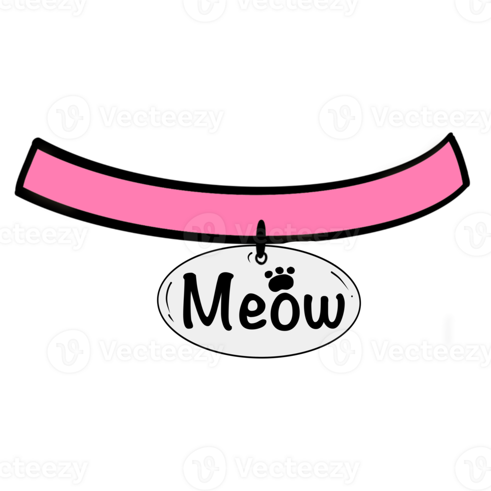 Hand drawing of cute pet collars png
