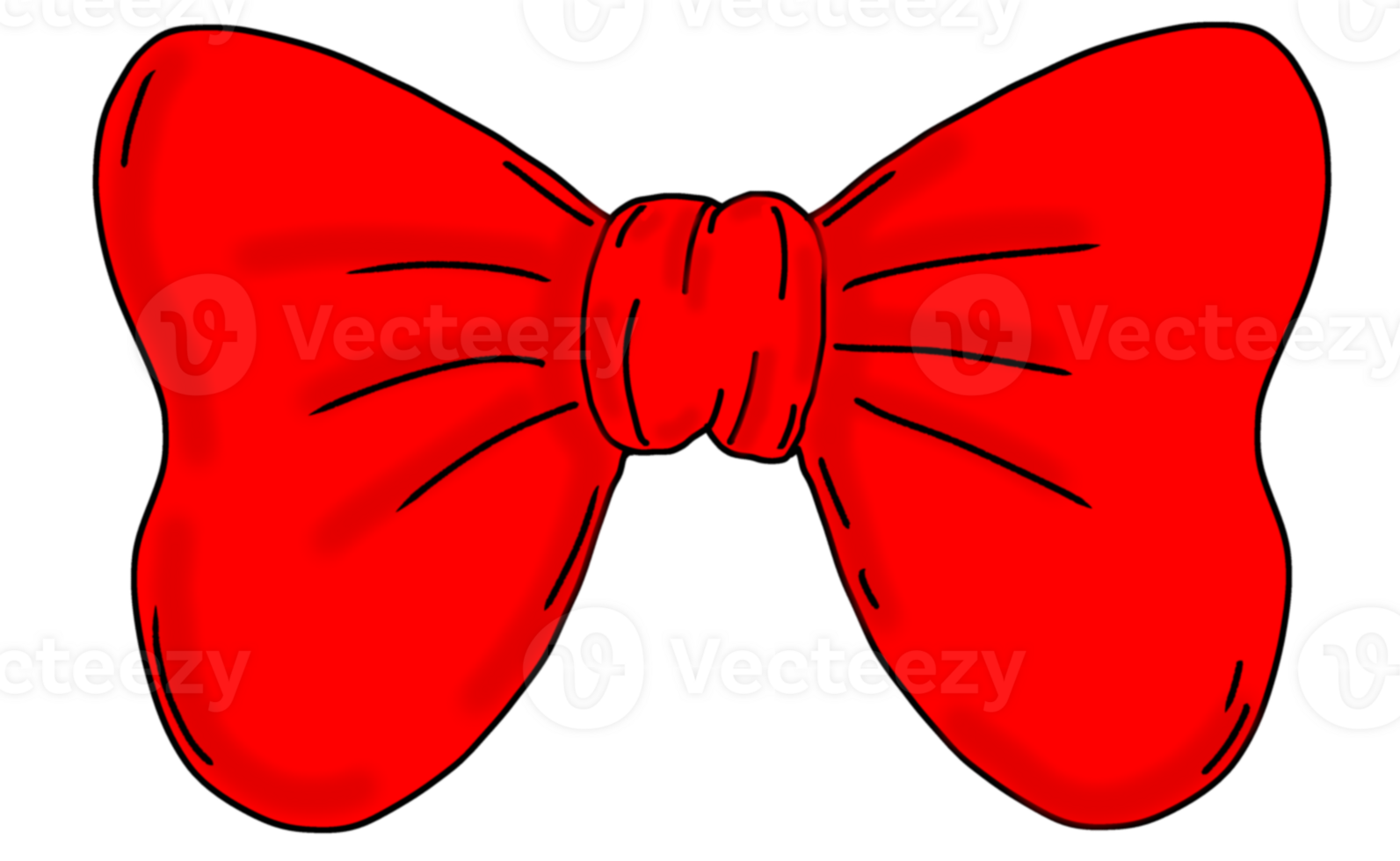 Red Ribbon Bow tie for decorate png