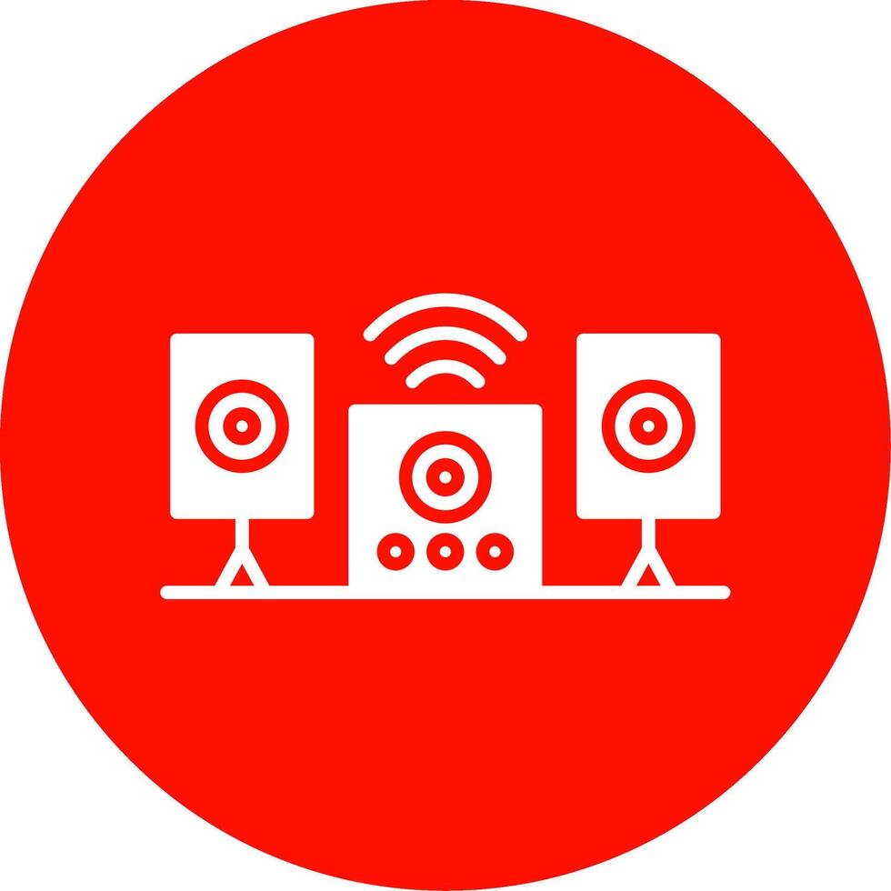 Audio System Multi Color Circle Icon vector