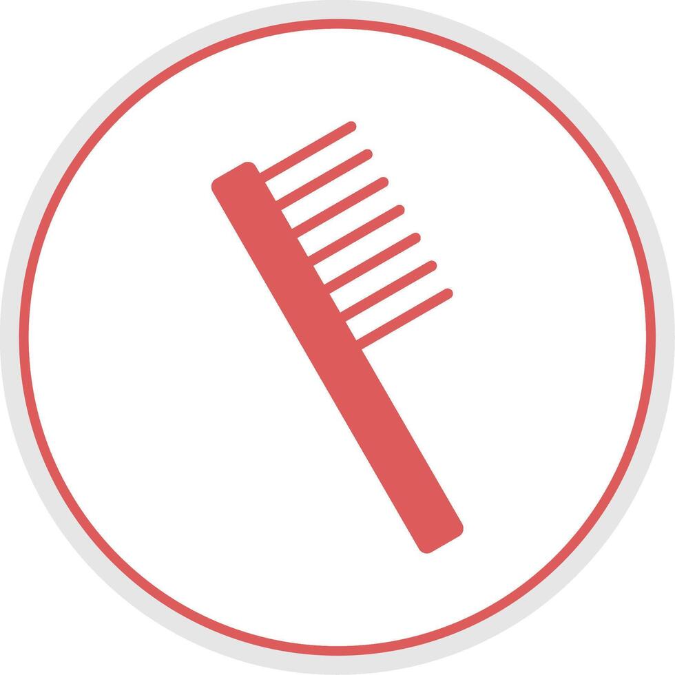 Comb Flat Circle Icon vector