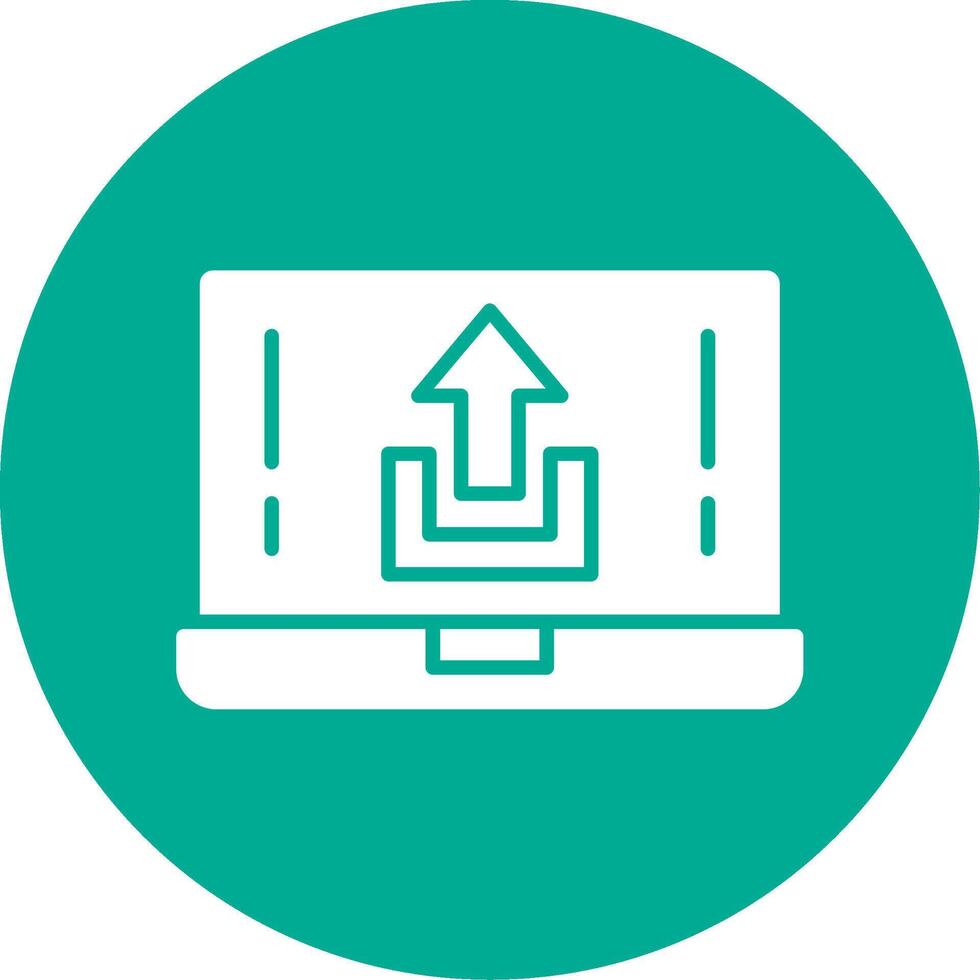 Upload Multi Color Circle Icon vector