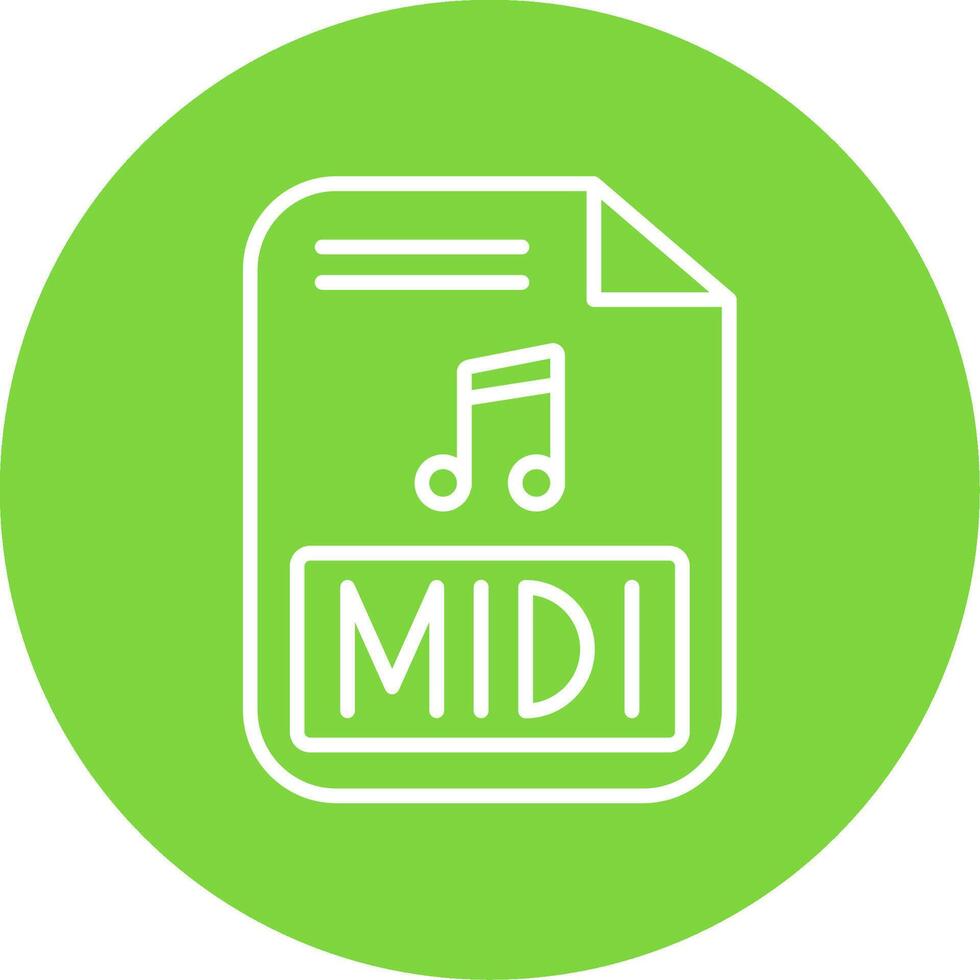 Midi Multi Color Circle Icon vector