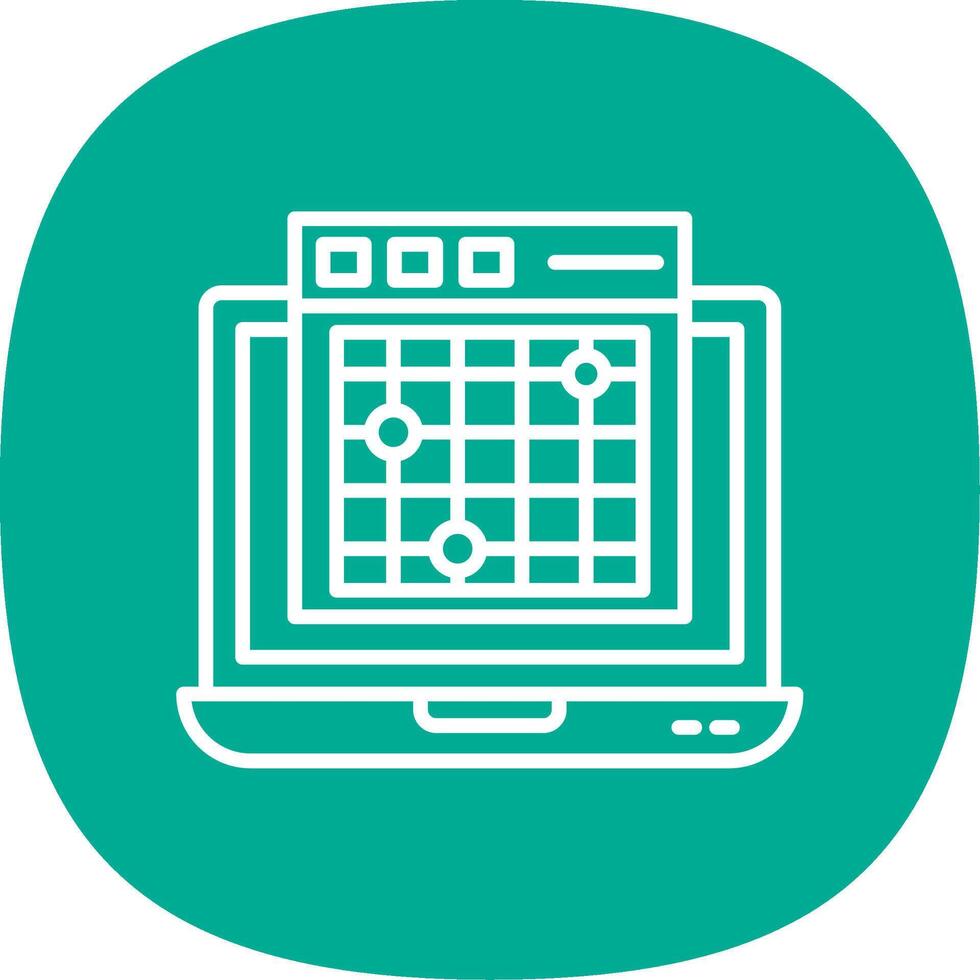 Heatmap Line Curve Icon Design vector