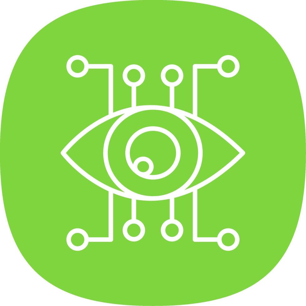 Eye Recognition Line Curve Icon Design vector