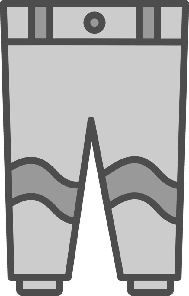 Trousers Line Filled Greyscale Icon Design vector
