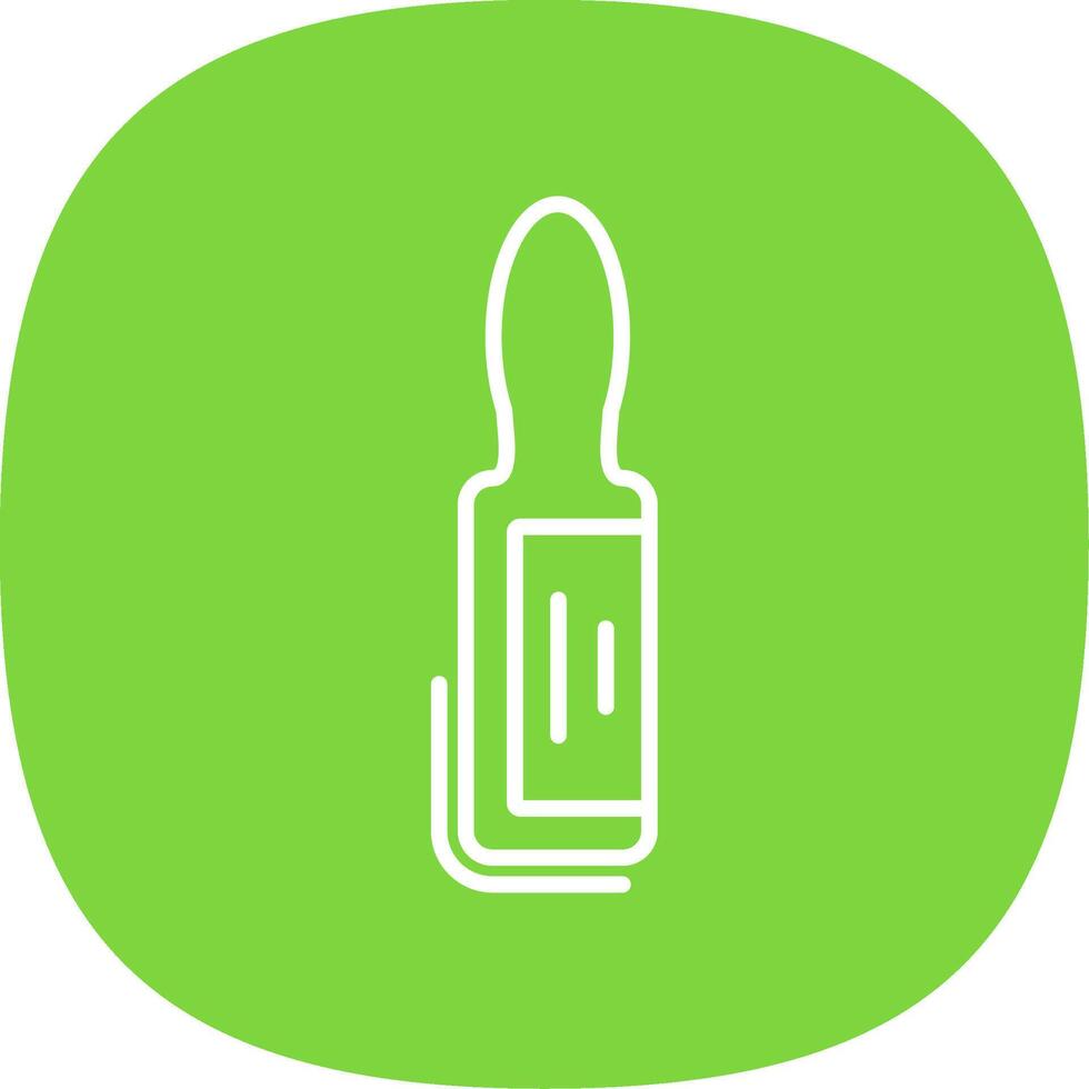 Ampoule Line Curve Icon Design vector