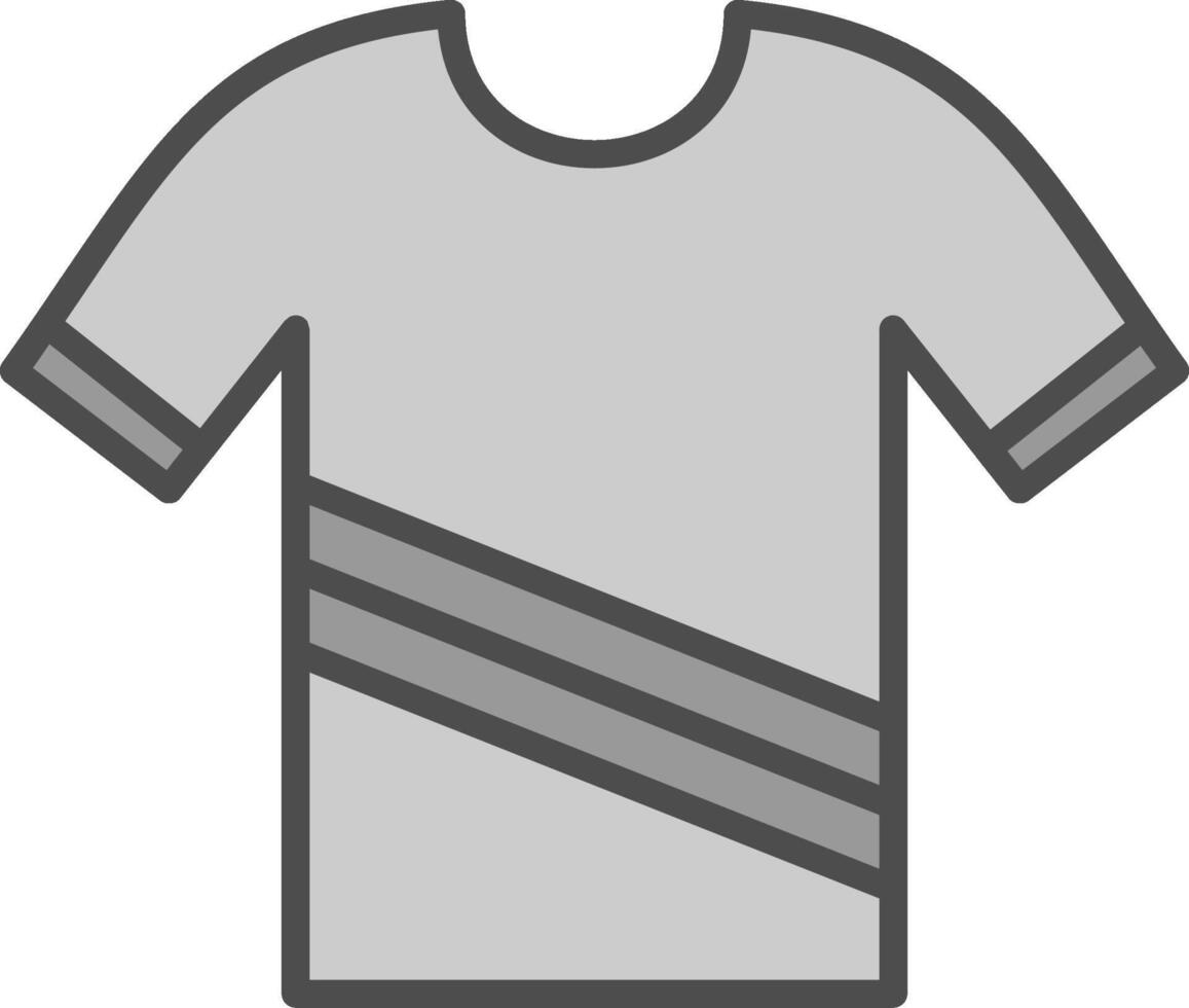 Shirt Line Filled Greyscale Icon Design vector