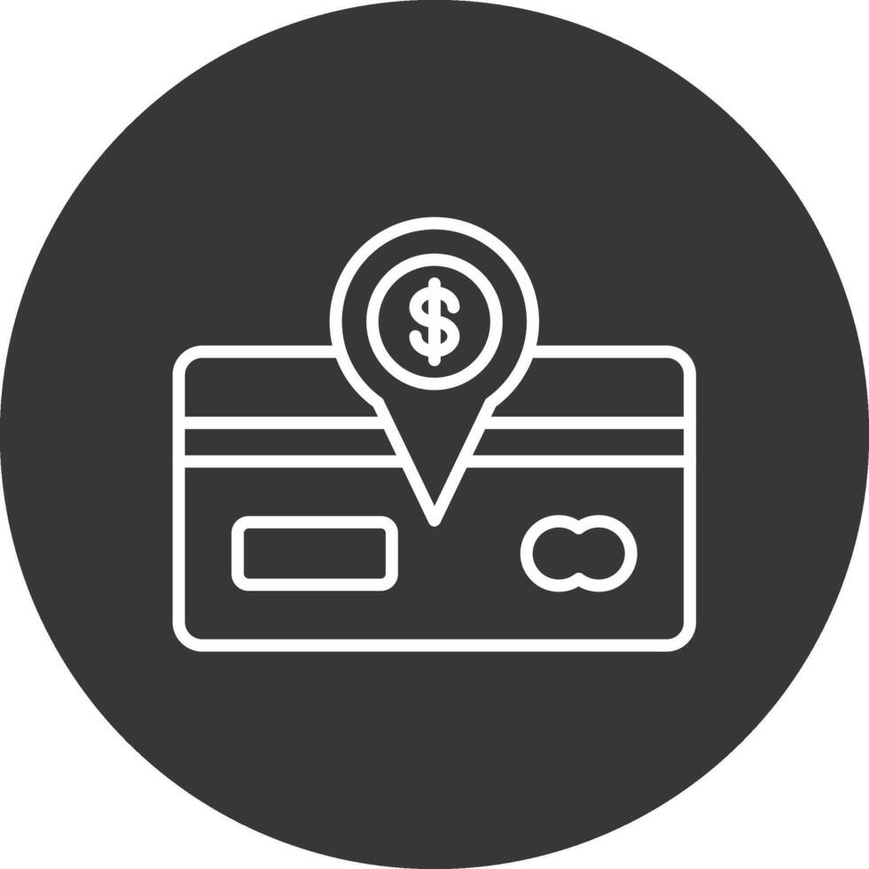 Direct Debit Line Inverted Icon Design vector