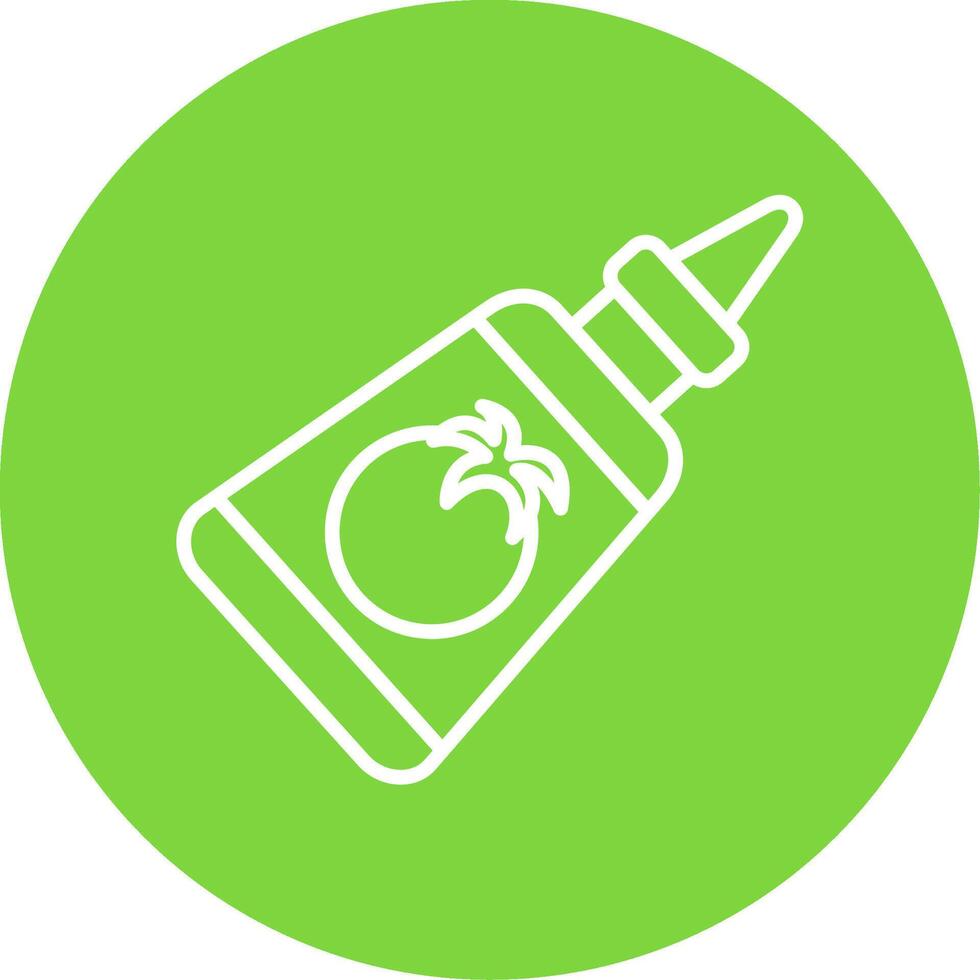Ketchup Multi Color Circle Icon vector