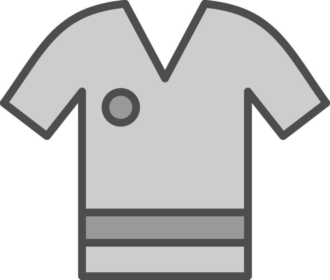 Shirt Line Filled Greyscale Icon Design vector