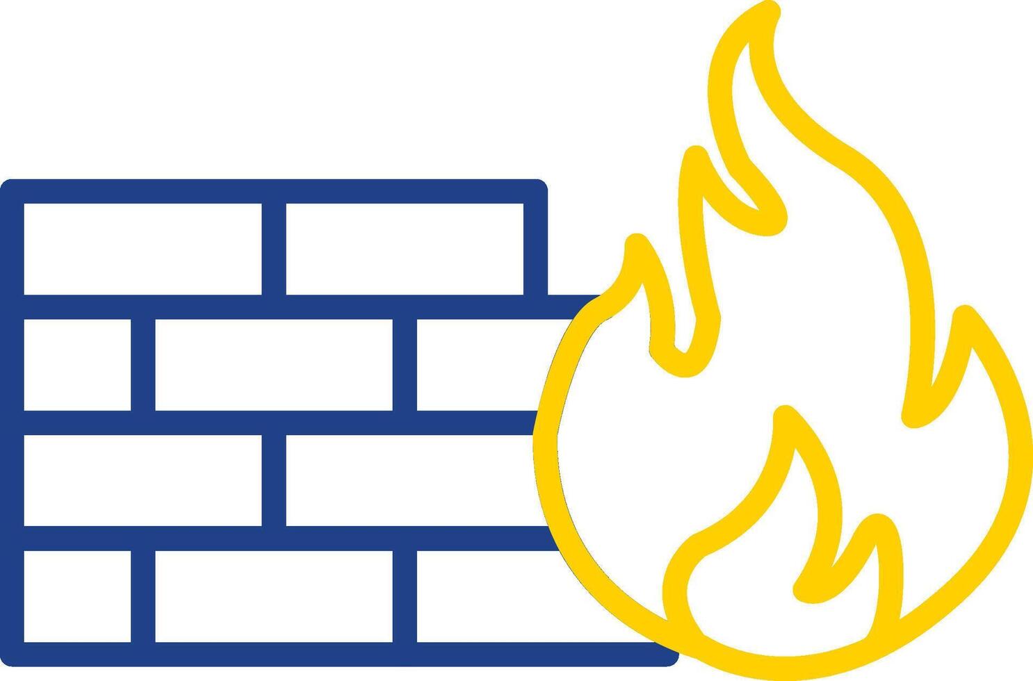 Firewall Line Two Colour Icon Design vector