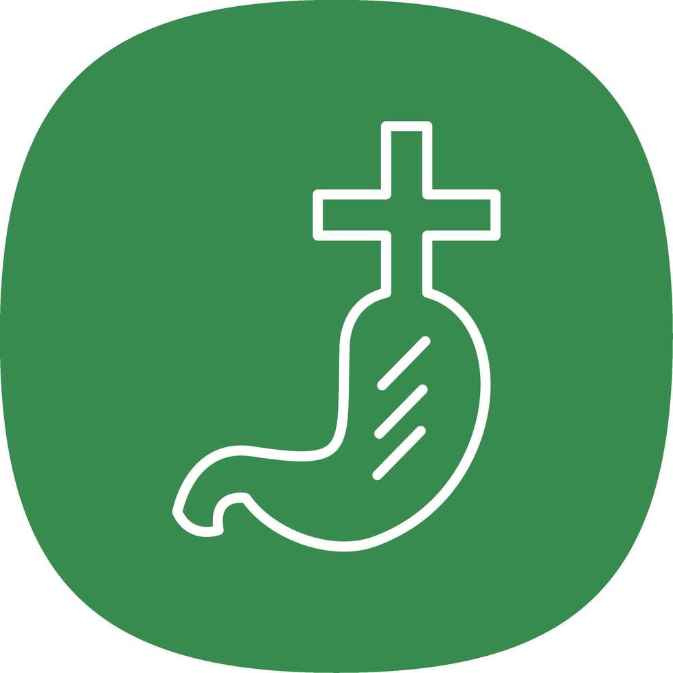 Gastroenterlogy Line Curve Icon Design vector
