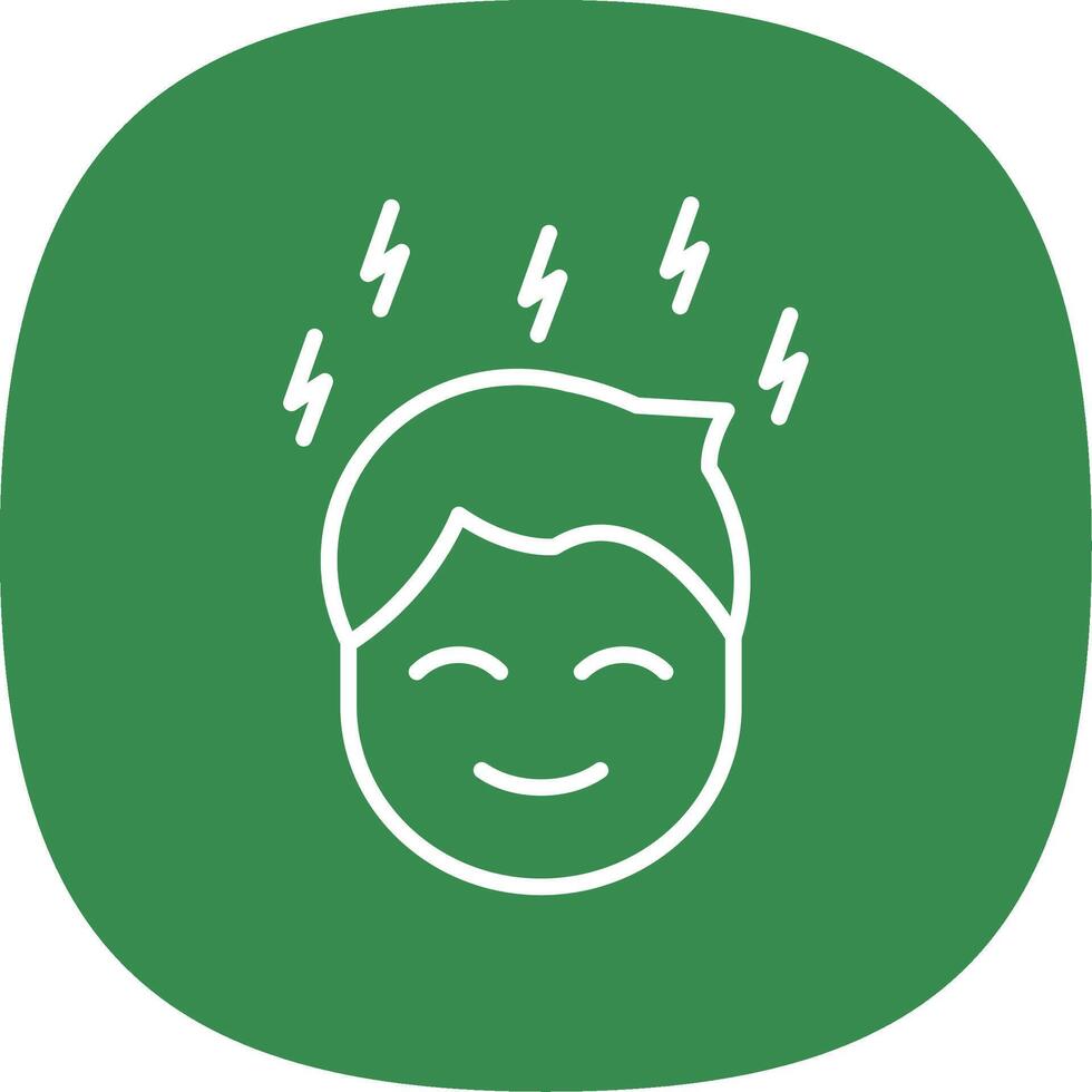 Headachie Line Curve Icon Design vector