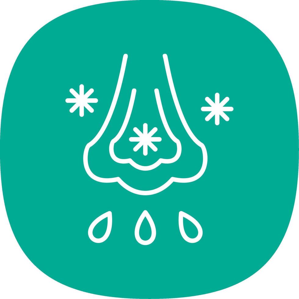 Immunlology Alergy Line Curve Icon Design vector