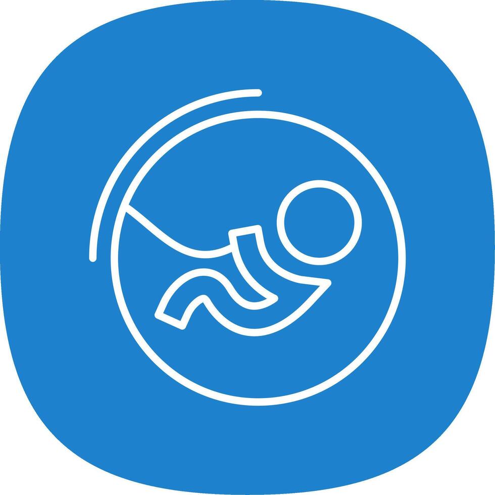 Fetus Line Curve Icon Design vector