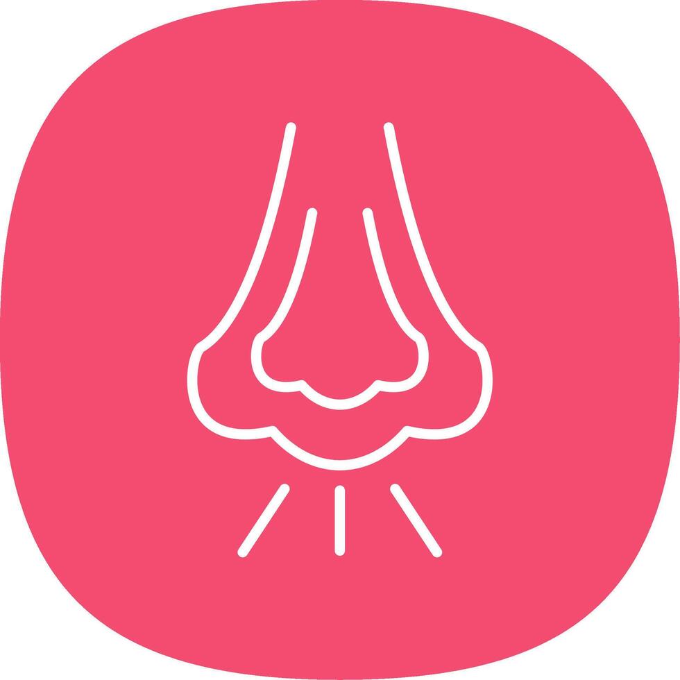 Rhinology Line Curve Icon Design vector