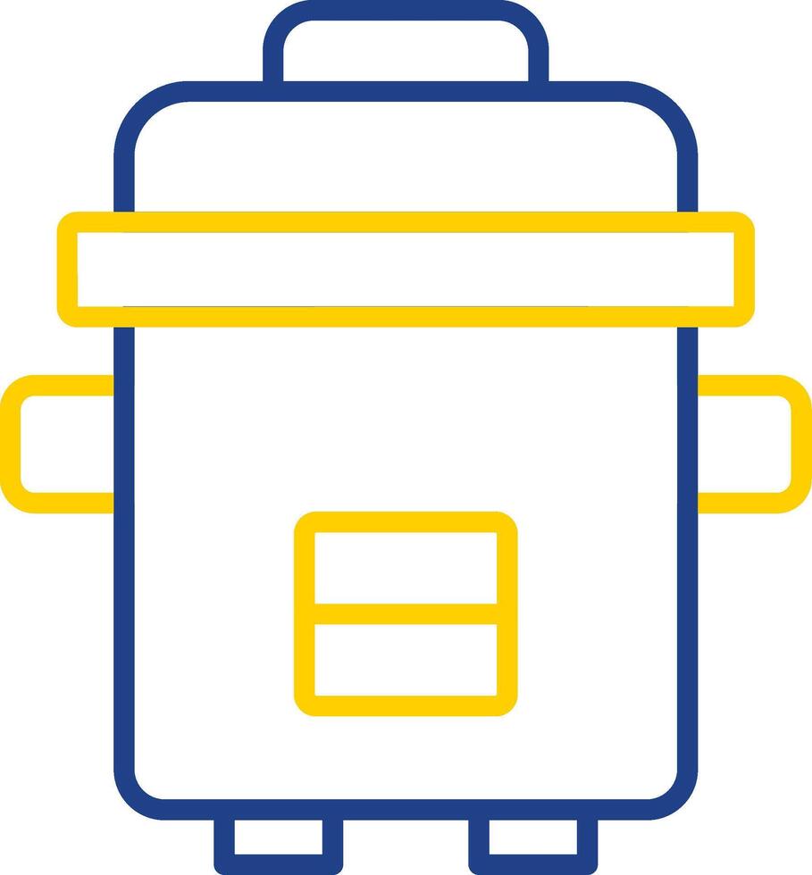 Pressure Cooker Line Two Colour Icon Design vector