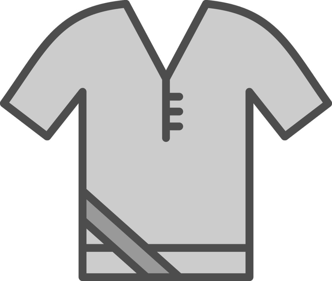 camisa línea lleno escala de grises icono diseño vector