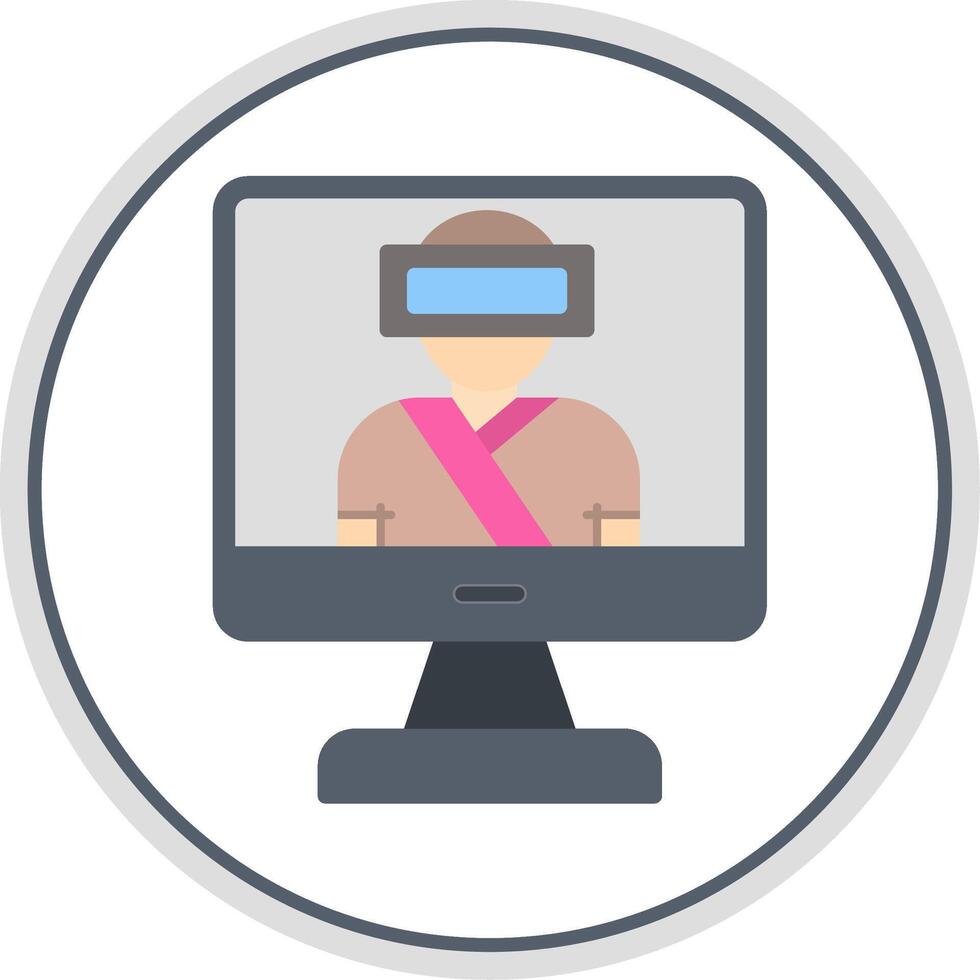 Battle Royale Flat Circle Icon vector