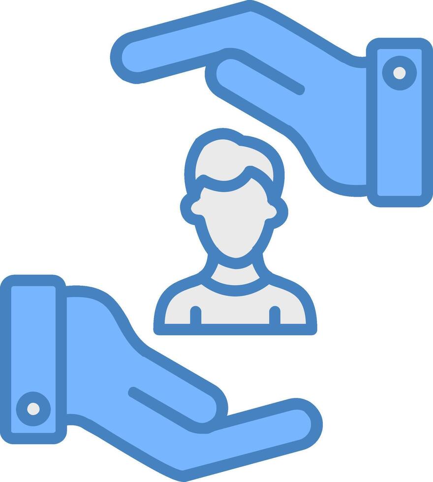 Product Line Filled Blue Icon vector