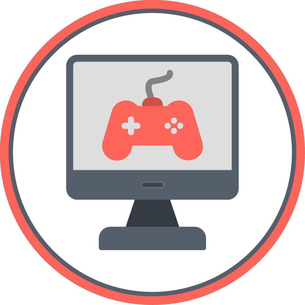 Game Flat Circle Icon vector