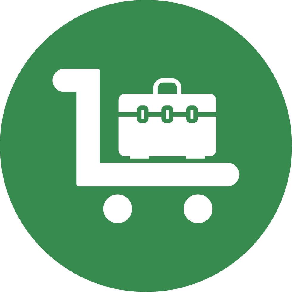 Trolley Multi Color Circle Icon vector