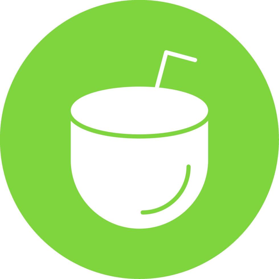 Coconut Drink Multi Color Circle Icon vector