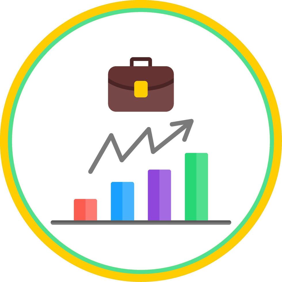 Improvement Flat Circle Icon vector