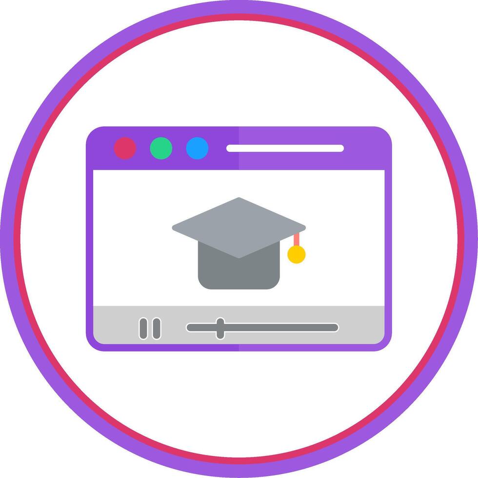 Website Flat Circle Icon vector