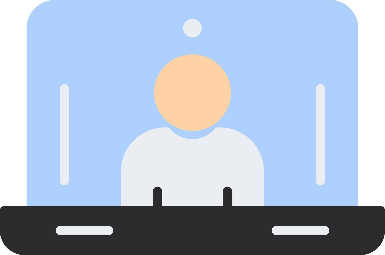 Laptop Flat Circle Icon vector