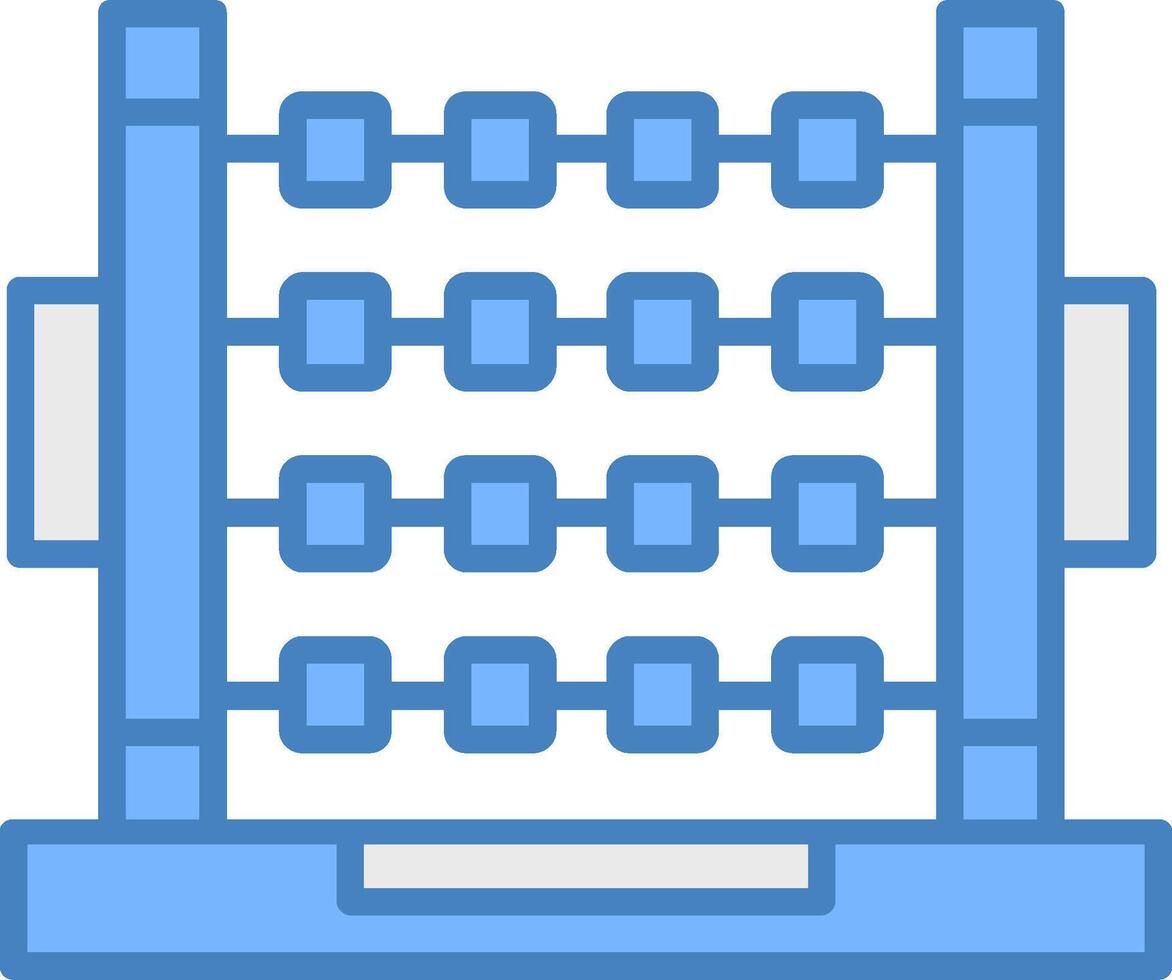 Abacus Line Filled Blue Icon vector