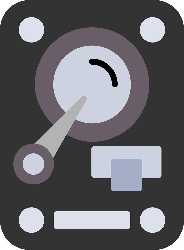 Hard Disk Drive Flat Circle Icon vector