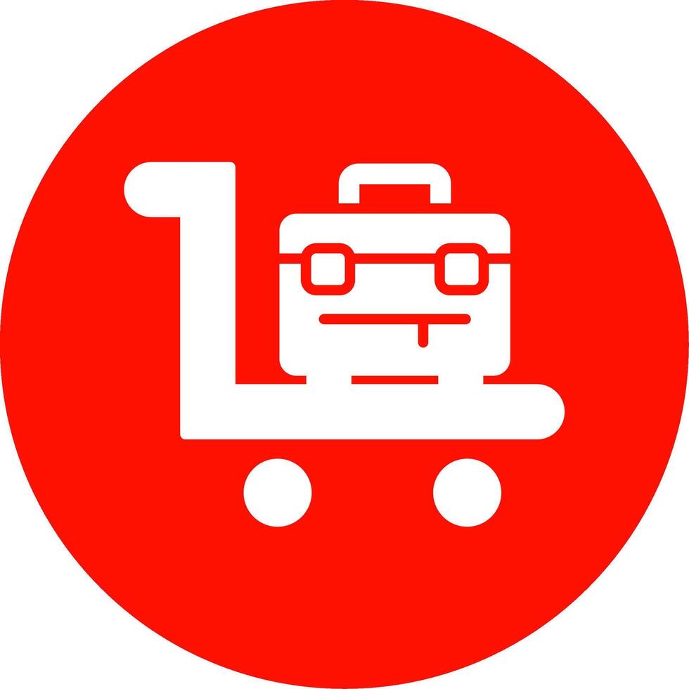 Trolley Multi Color Circle Icon vector
