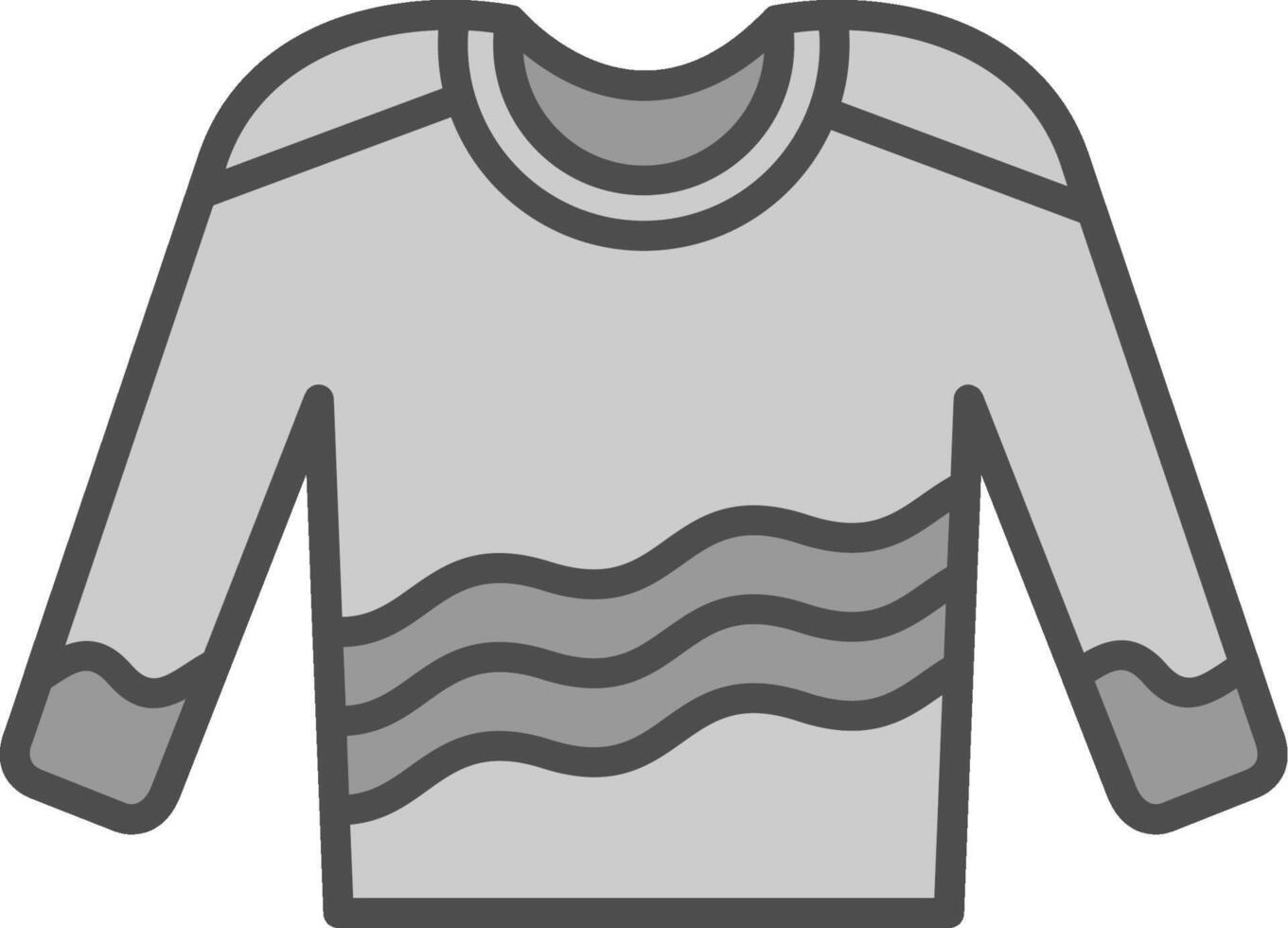 Jumper Line Filled Greyscale Icon Design vector