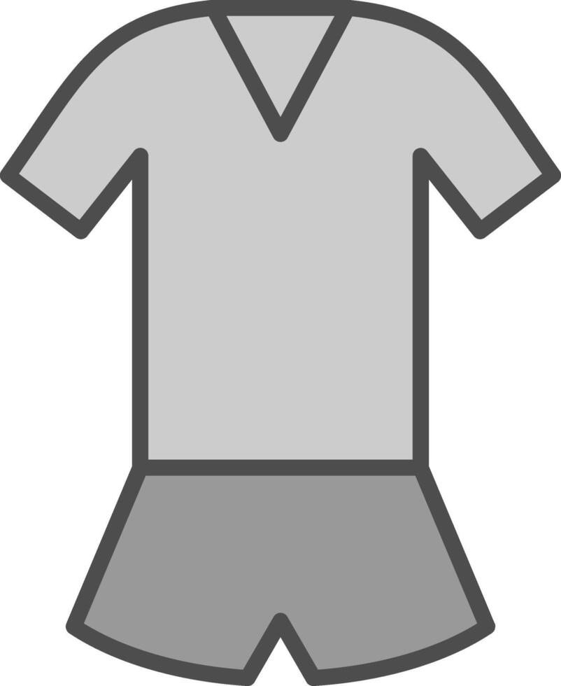 Jumpsuit Line Filled Greyscale Icon Design vector