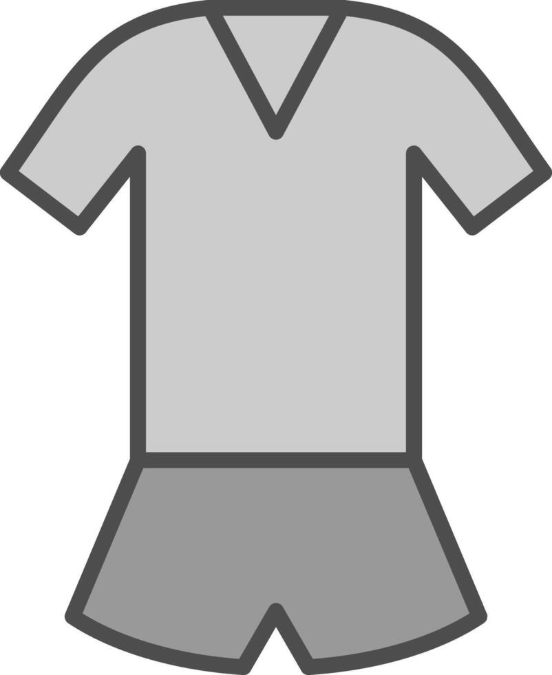 Jumpsuit Line Filled Greyscale Icon Design vector