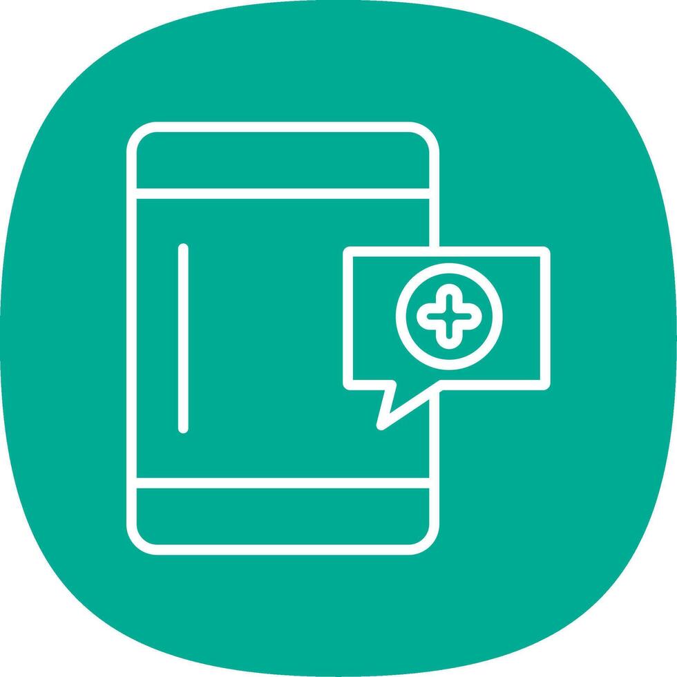 OnLine Curve Multi Circle Medical Help Line Curve Icon Design vector