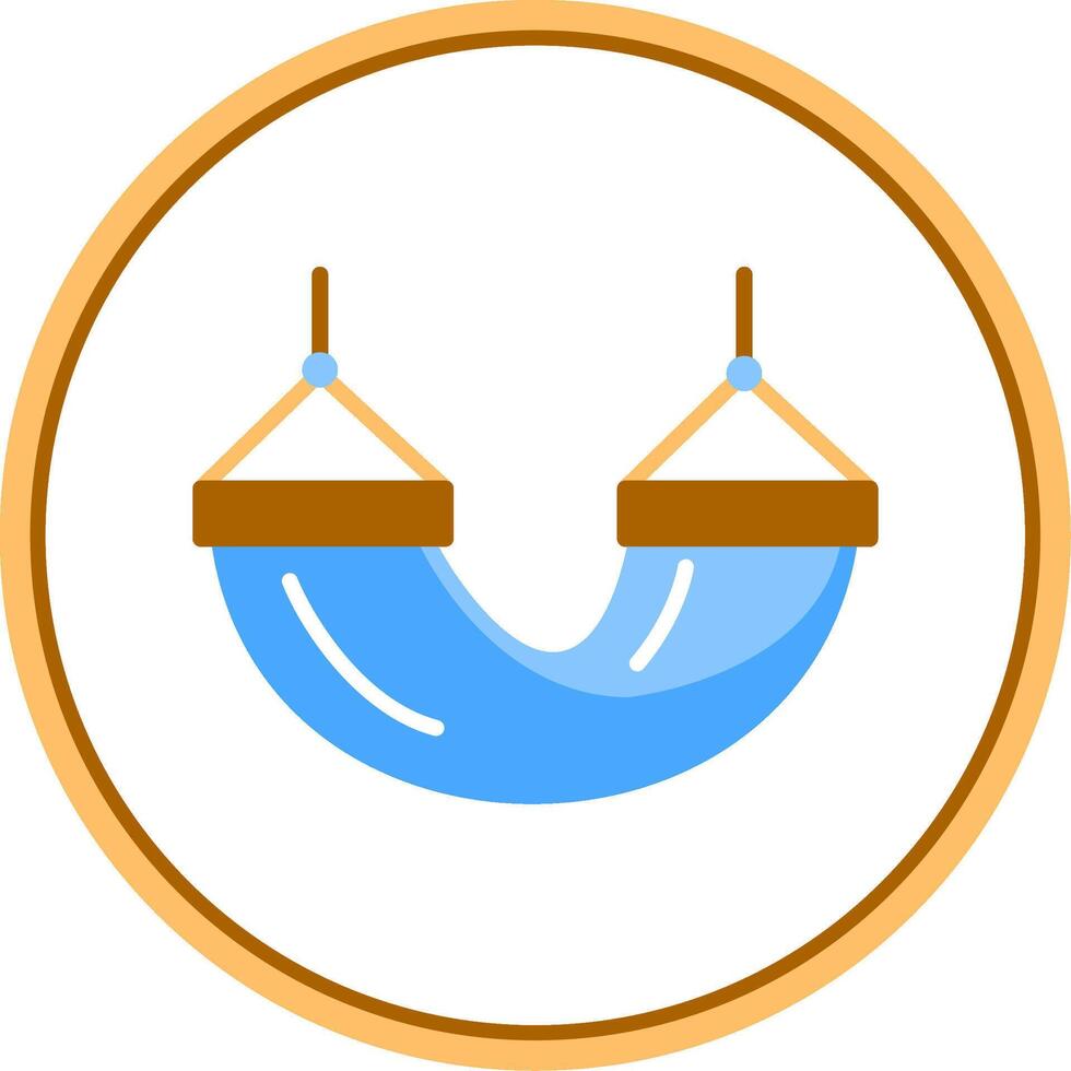 Hammock Flat Circle Icon vector