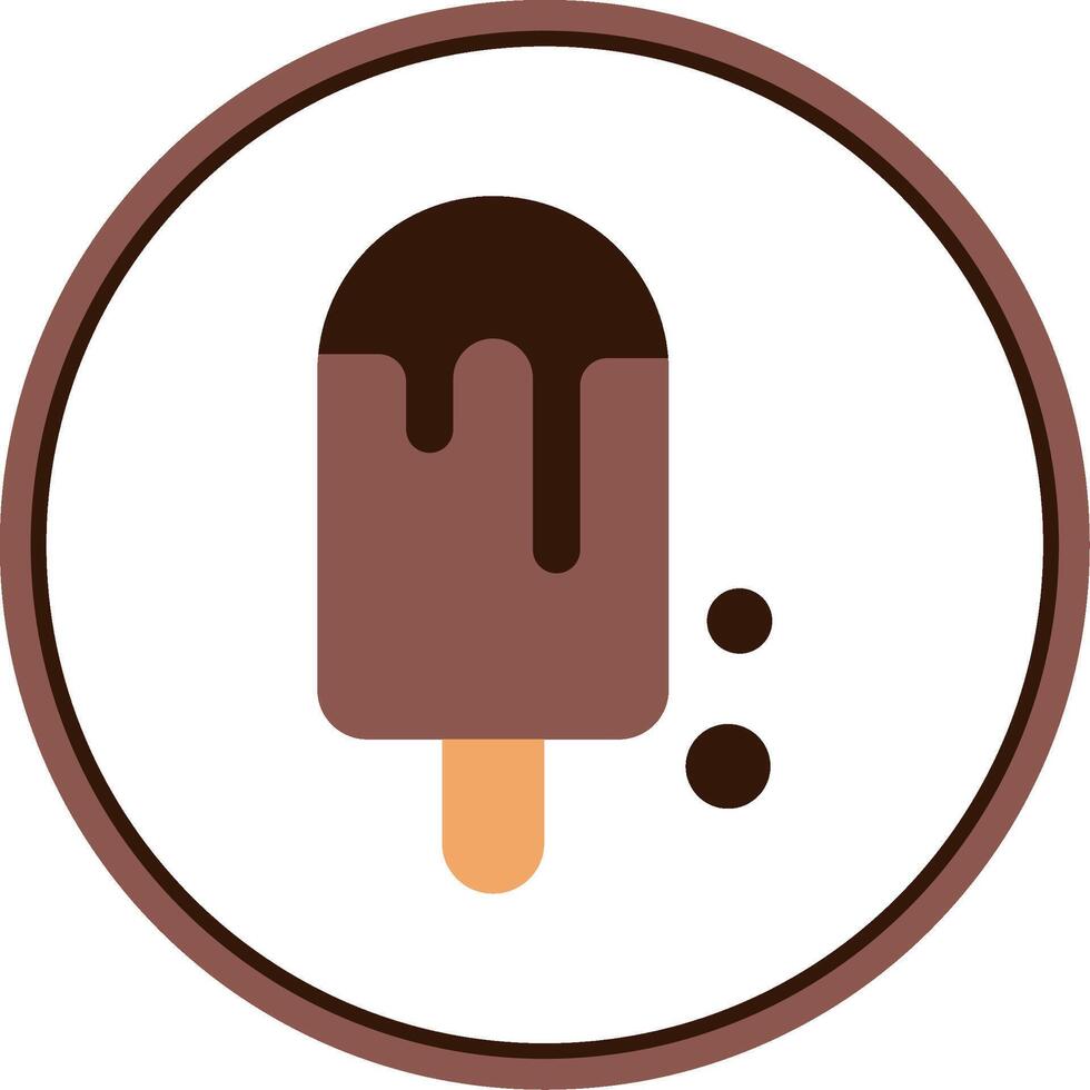 Ice Pop Flat Circle Icon vector